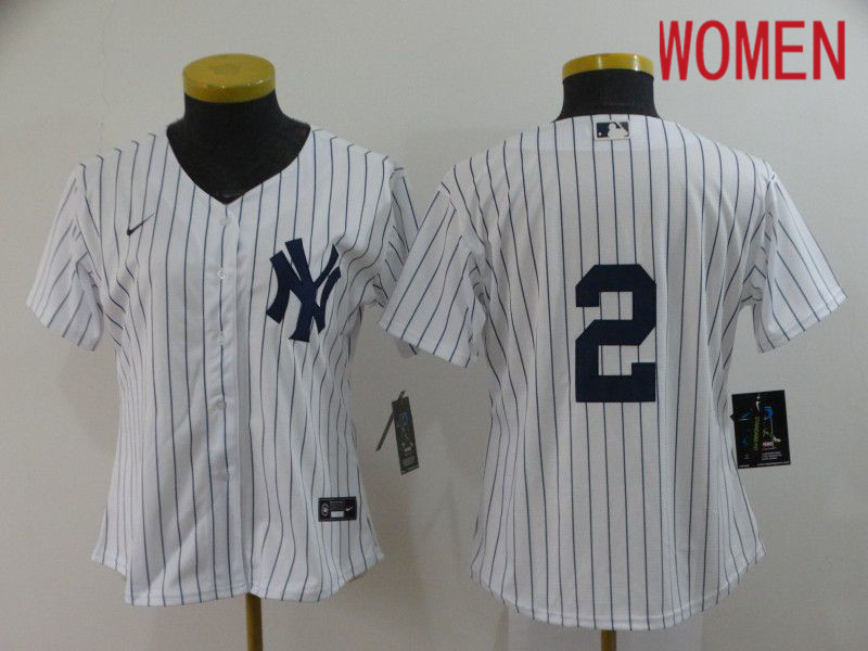 Women New York Yankees #2 No name White 2020 Nike MLB Jerseys